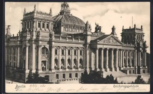 AK Berlin-Tiergarten, Blick auf den Reichstag