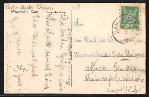 AK Neustadt i. Odw., Gesamtansicht der Burg Breuberg