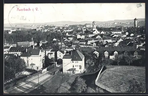 AK Auerbach i. V., Blick auf den Ort