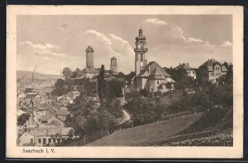 AK Auerbach / Vogtland, Ortspartie