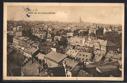 AK Plauen i. V., Blick von der Johanniskirche