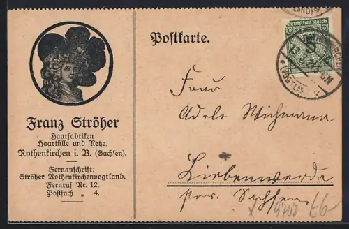 AK Rothenkirchen / Vogtl., Haarfabriken Franz Ströher, Haartülle und Netze