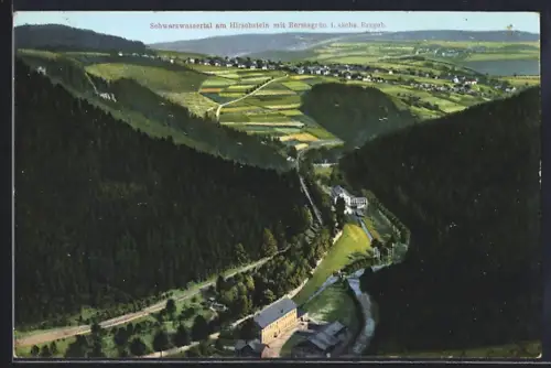 AK Bermsgrün i. Sächs. Erzgeb., Schwarzwassertal am Hirschstein