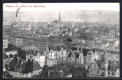 AK Plauen i. V., Blick vom Bärenstein
