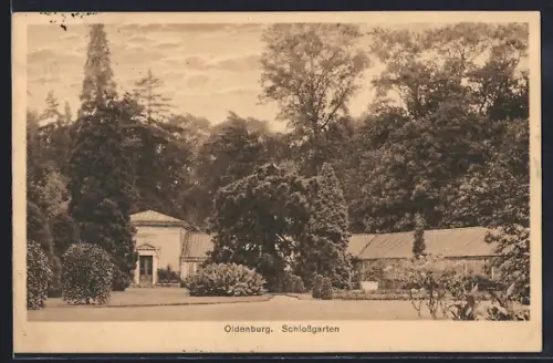 AK Oldenburg / O., Schlossgarten