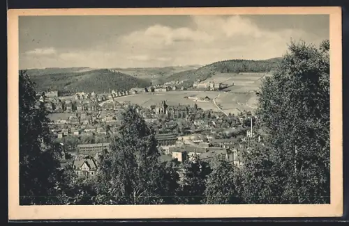 AK Aue /Sa., Teilansicht, Stadtpanorama