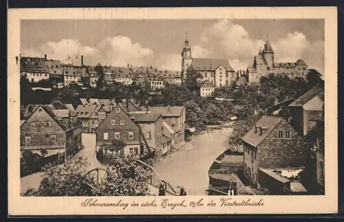 AK Schwarzenberg im sächs. Erzgeb., An der Vorstadtbrücke