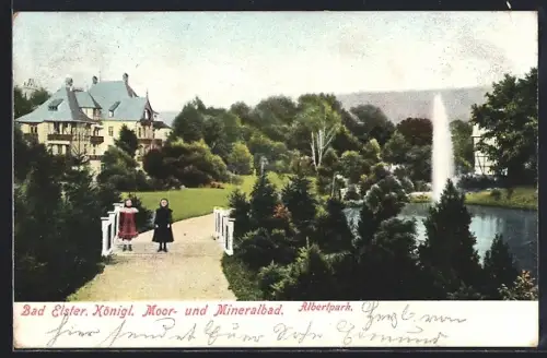 AK Bad Elster, Königl. Moor- und Mineralbad, Albertpark