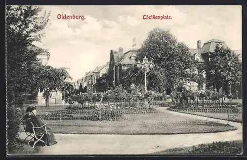AK Oldenburg / O., Cäcilienplatz