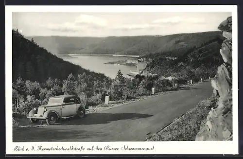 AK Schwammenauel-Heimbach, Blick von der Kermeterhochwaldstrasse auf den Rursee