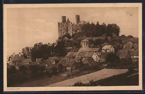 AK Hanstein, Burg Hanstein und Ortsansicht