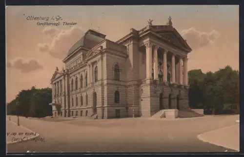 AK Oldenburg i. Gr., Grossherzogl. Theater