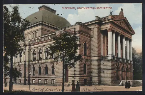 AK Oldenburg / O., Grossherzogliches Hoftheater