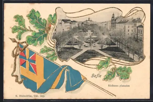 Präge-AK Gefle, Radhuses planaden