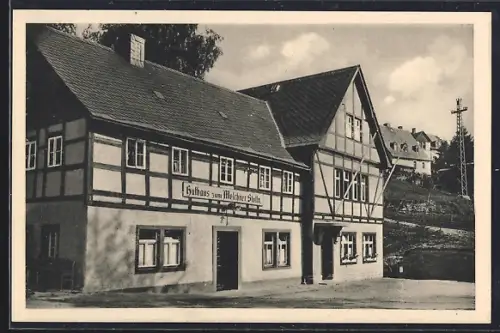 AK Pobershau, Gasthaus Huthaus zum Molcher Stolln