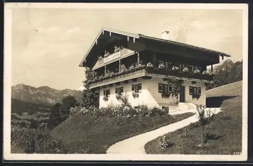 AK Berchtesgaden-Stanggass, Hotel Landhaus Lindenheim, Bes. Michl & Anna Ilsanker
