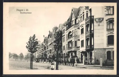 AK Hagen i. W., Buscheystrasse mit Kindern