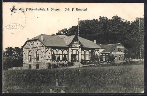 AK Giessen, Partie am Restaurant Philosophenwald, Inh. F. Harnickel