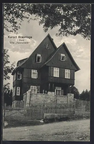 AK Braunlage i. Harz, Hotel Villa Tanneneck 1913