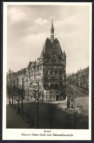 AK Kassel, Admiral-Scheer-Strasse und Hohenzollernstrasse