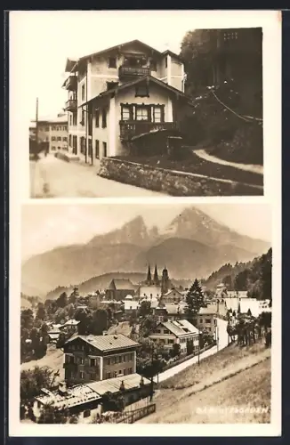 AK Berchtesgaden, Hotel-Pension Franz Moser in der Berghofstrasse 77