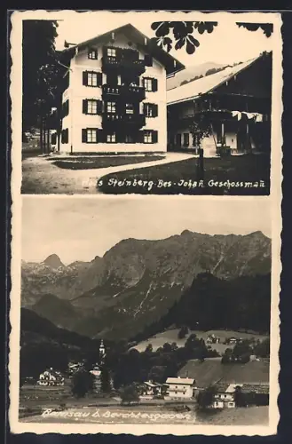 AK Ramsau b. Berchtesgaden, Hotel Haus Steinberg, Inh. Johann Geschossman