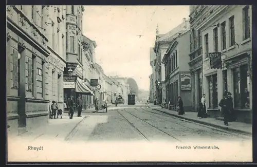 AK Rheydt, Cafe in der Friedrich Wilhelmstrasse