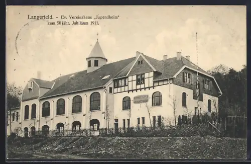 AK Langerfeld, 50jähriges Jubiläum 1911 des Ev. Vereinshauses Jugendheim