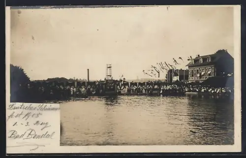 Foto-AK Wuppertal, Deutsches Schwimmfest Bad Bendahl 1908