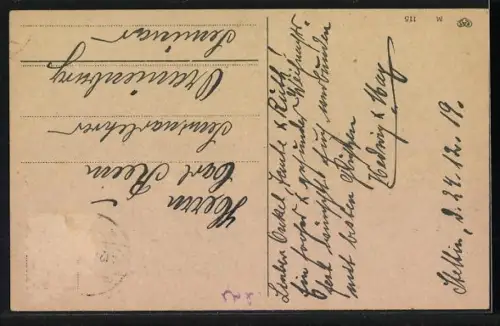 AK Verschneiter Tannenzweig mit Weihnachtsgruss