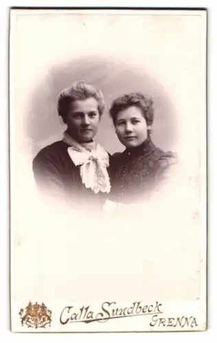 Fotografie Calla Sundbeck, Grenna, Porträt zweier Damen