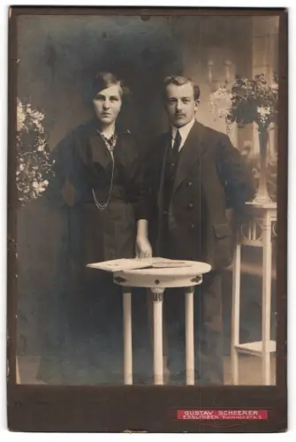 Fotografie Gustav Scheerer, Esslingen, Bahnhofstr. 5, Porträt eines Paares