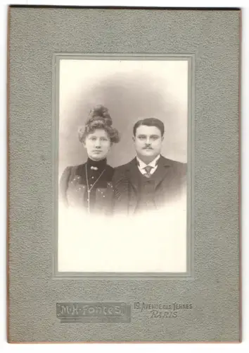 Fotografie M. Fontes, Paris, Avenue des Ternes 19, Porträt eines Paares