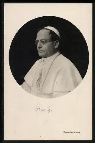 AK Papst Pius XI. im Ornat