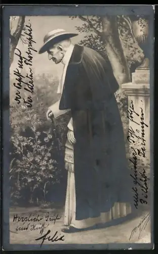 AK Papst Leo XIII. im hohen Alter