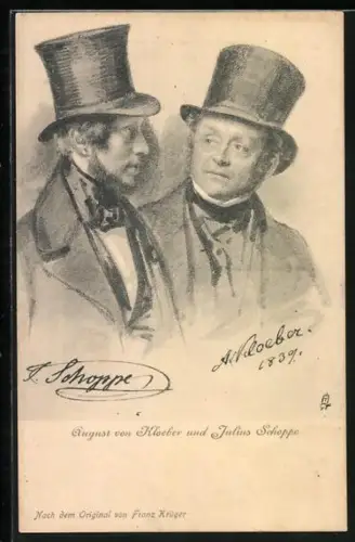 AK August von Kloeber und Julius Schoppe