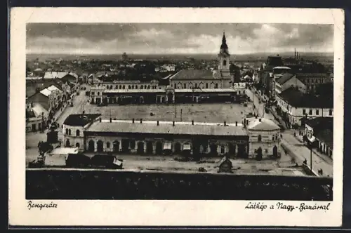 AK Beregszaz, Látkép a Nagy-Bazárral