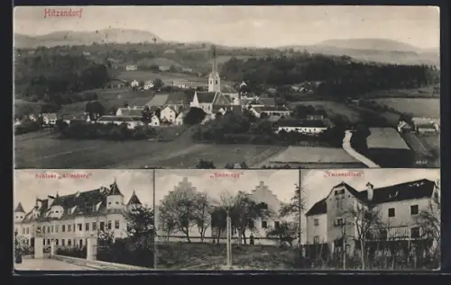 AK Hitzendorf, Schloss Reiteregg, Schloss Tausendlust, Schloss Altenberg, Gesamtansicht