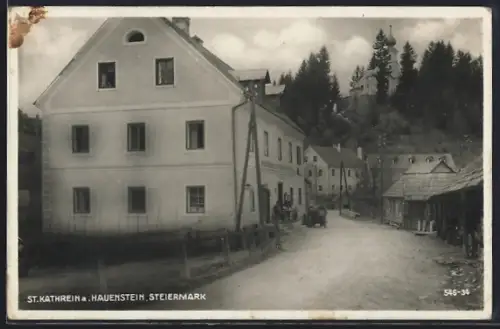AK St. Kathrein a. Hauenstein, Partie an der Gemischtwarenhandlung