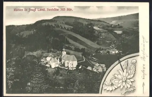 AK Ratten in Jougl Land, Blick auf den Ort