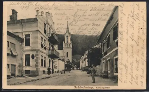 AK Schladming, Blick in die Kirchgasse