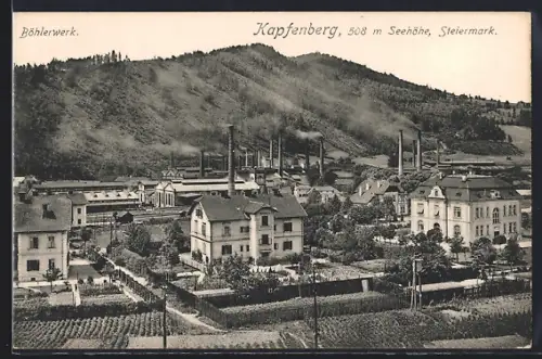 AK Kapfenberg, Ortsansicht mit Böhlerwerk