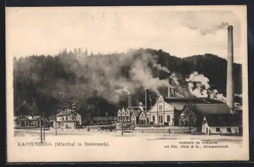 AK Kapfenberg, Gussstahlwek Gebr. Böhler & Co. AG, Vorderseite des Stahlwerks