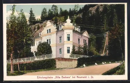 AK Neumarkt, Erholungsheim Villa Barbara mit Strasse