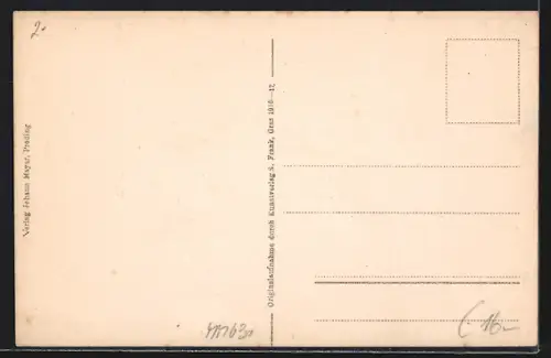 AK Preding / Steiermark, Teilansicht mit Pferdewagen