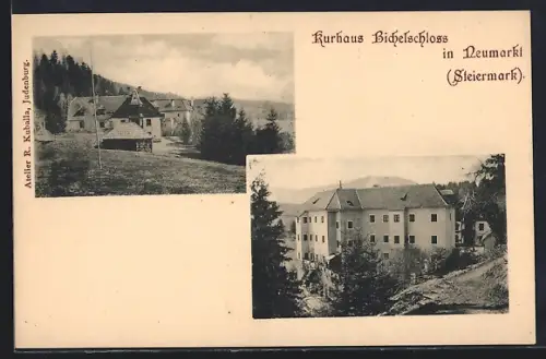 AK Neumarkt, Kurhaus Bichelschloss, zwei Ansichten
