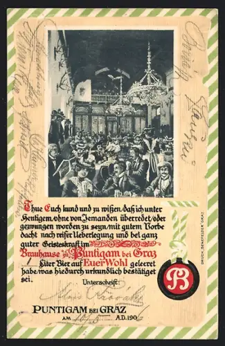 AK Graz, Restaurant Brauhaus zu Puntigam