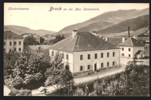 AK Bruck an der Mur, Blick auf die Klosterkaserne