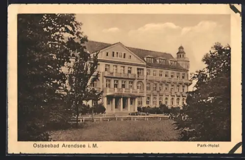 AK Arendsee i. Meckl., Blick auf das Park-Hotel