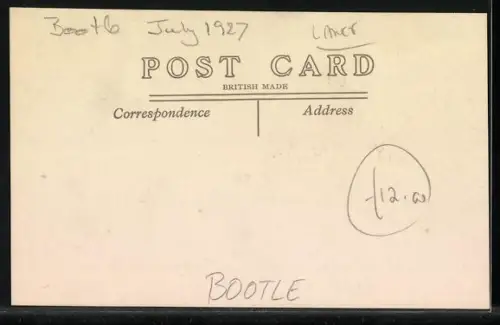 AK Bootle, The King in Bootle, 1927